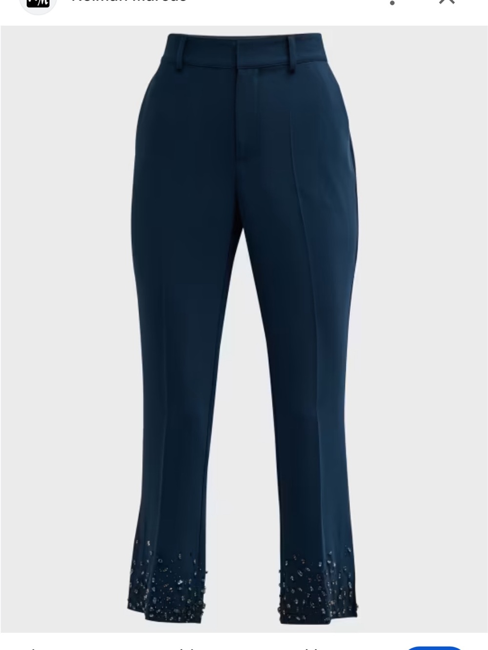 Cinq a sept kerry Rinsthine Crackle high waisted pants size 2 split hem blue